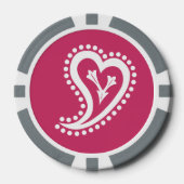 Sweet Paisley Hearts in Raspberry Pokerchips (Vorderseite)