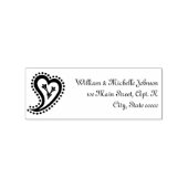 Sweet Paisley Hearts Wooden Address Briefmarke Gummistempel (Prägung)