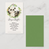 Sweet Panda Baby Dusche Windeln Raffle Ticket Begleitkarte (Vorne/Hinten)