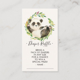 Sweet Panda Baby Dusche Windeln Raffle Ticket Begleitkarte