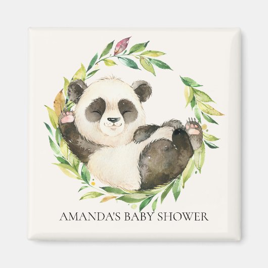 Sweet Panda Bear Baby Dusche Gefallen Magnet (Vorne)
