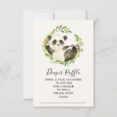 Sweet Panda Bear Baby Dusche Windeln Raffle Ticket Einladung (Vorderseite)