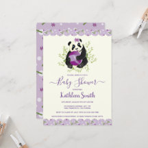Sweet Panda Bear Baby Duschvorrichtung Lilac