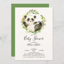 Sweet Panda Bear Baby Shower Einladung