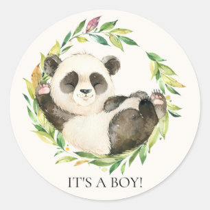 Sweet Panda Bear Es ist ein Junge Gefallen Sticker