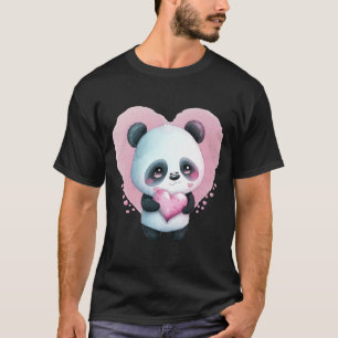 Sweet Panda Bear Valentinstag 8 T-Shirt