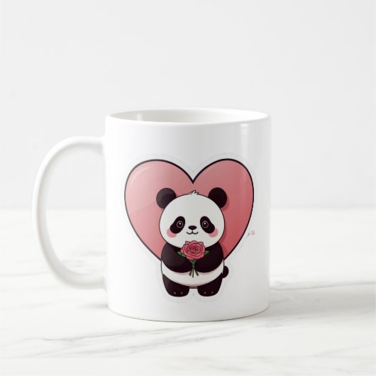 Sweet Panda Heart Kaffeetasse (Links)