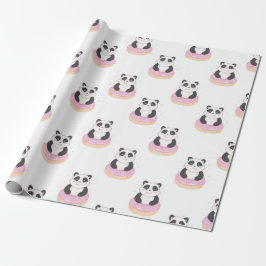 Sweet Panda Pattern Geschenkpapier