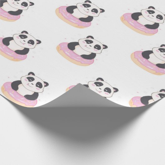Sweet Panda Pattern Geschenkpapier (Ecke)