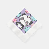 Sweet Panda Unicorn Girls Rainbow Birthday Serviette (Ecke)