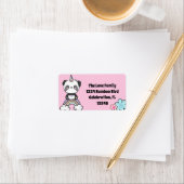 Sweet Panda Unicorn Girly Floral Label Adressaufkleber (Insitu)