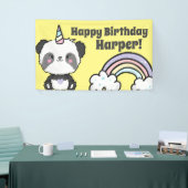 Sweet Panda Unicorn Rainbows Birthday Banner (Messeveranstaltung)