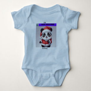 Sweet Panda Weihnachtskleidung Geschrieben Baby Strampler