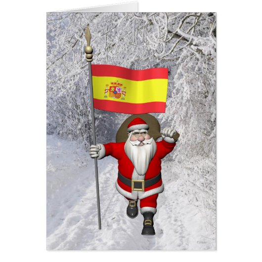 Sweet Papá Weihnachten Waving La Rojigualda (Vorne)