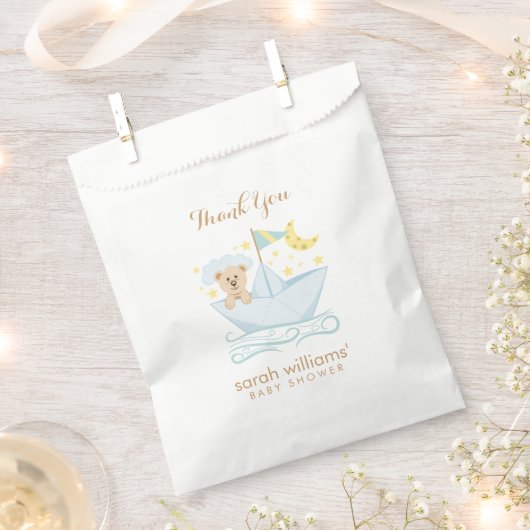 Sweet Paper Boat Bear Geschenktütchen (Ausgeschnitten)