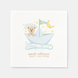 Sweet Paper Boat Bear Serviette