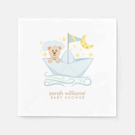 Sweet Paper Boat Bear Serviette (Vorderseite)