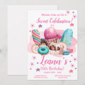 Sweet Party Einladung, bestellbare Geburtstagsfeie Einladung (Vorne/Hinten)