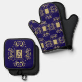 Sweet Passover Ofenhandschuh & Topflappen-Set (Vorderseite/Rückseite)