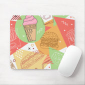 Sweet pastel abstract and illustrations Ice cream Mousepad (Mit Mouse)
