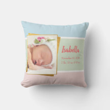 Sweet Pastel Baby Girl Foto Birth Record Stat