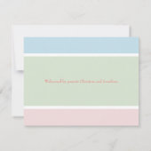 Sweet Pastel Baby Girl Foto Birth Record Stat Mitteilungskarte (Rückseite)