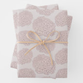 Sweet Pastel Blush Pink Girly Hydrangea Geschenkpapier Set (Beispiel)