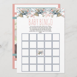 Sweet Pastel Boho Floral Baby Bingo Foto