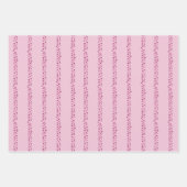 Sweet Pastel & Bold Pink Watercolor Herz gestreift Geschenkpapier Set (Vorderseite 3)
