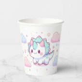 Sweet Pastel Dinosaur Babydusche Pappbecher (Vorderseite)