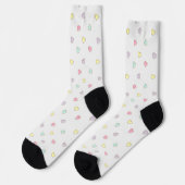 Sweet Pastel Hearts Muster Socken (Linkes Detail)