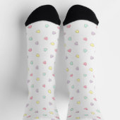 Sweet Pastel Hearts Muster Socken (Oben)