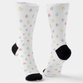 Sweet Pastel Hearts Muster Socken (Gewinkelt)