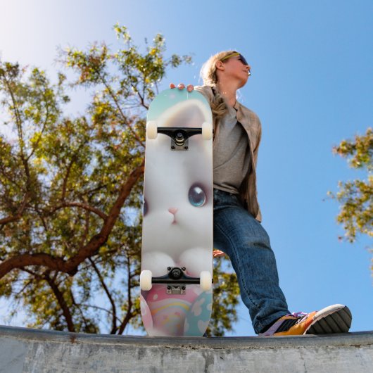 Sweet Pastel Kawaii Kitten Easter Eggs Skateboard (Außenbereich 1)