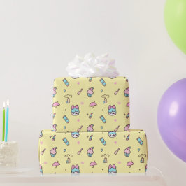 Sweet Pastel Kawaii Yellow Geschenkpapier
