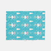 Sweet Pastel Nutcracker Weihnachten Fleecedecke (Vorderseite (Horizontal))