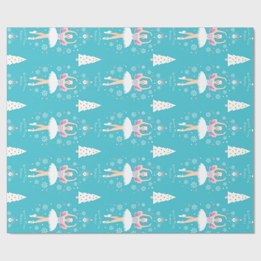 Sweet Pastel Nutcracker Weihnachten Geschenkpapier (Flach)