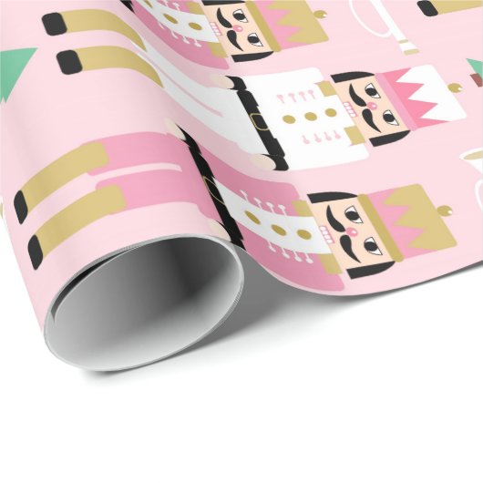 Sweet Pastel Nutcracker Weihnachten Geschenkpapier (Rolleneckpunkt)