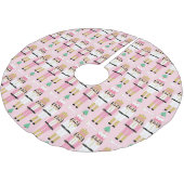 Sweet Pastel Nutcracker Weihnachten Polyester Weihnachtsbaumdecke (Schrägansicht)