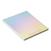 Sweet Pastel Ombré Notepad Personalisiert für Kind Notizblock (angewinkelt)
