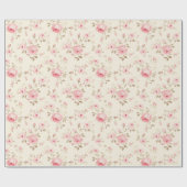 Sweet Pastel Pink Roses Geschenkpapier (Flach)