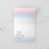 Sweet Pastel Unicorn Vielen Dank Karten (Innenseite)