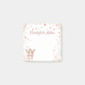 Sweet Pastels Reindeer Lovebirds Persönlicher Name Post-it Klebezettel (Vorderseite)