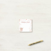 Sweet Pastels Reindeer Lovebirds Persönlicher Name Post-it Klebezettel (Auf Schreibtisch)