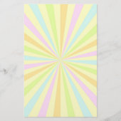 Sweet Pastels Spinning Wheel Sun Burst Briefpapier (Vorderseite)