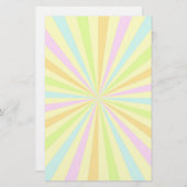 Sweet Pastels Spinning Wheel Sun Burst Briefpapier (Vorne/Hinten)