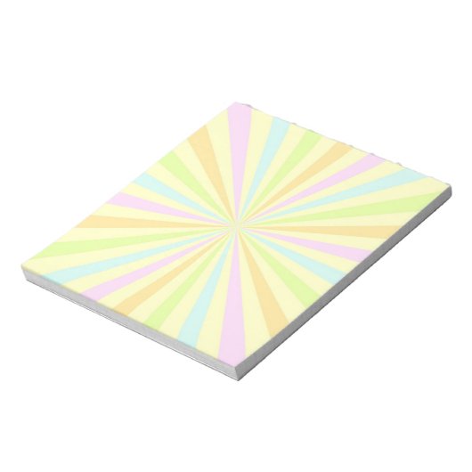 Sweet Pastels Spinning Wheels Burst Notizblock (Rotiert)