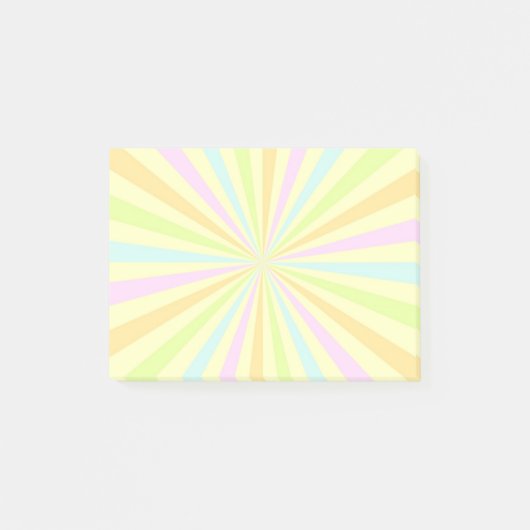 Sweet Pastels Spinning Wheels Burst Post-it Klebezettel (Vorderseite)
