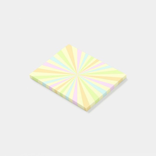 Sweet Pastels Spinning Wheels Burst Post-it Klebezettel (angewinkelt)