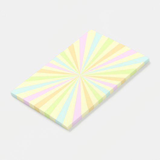 Sweet Pastels Spinning Wheels Burst Post-it Klebezettel (angewinkelt)
